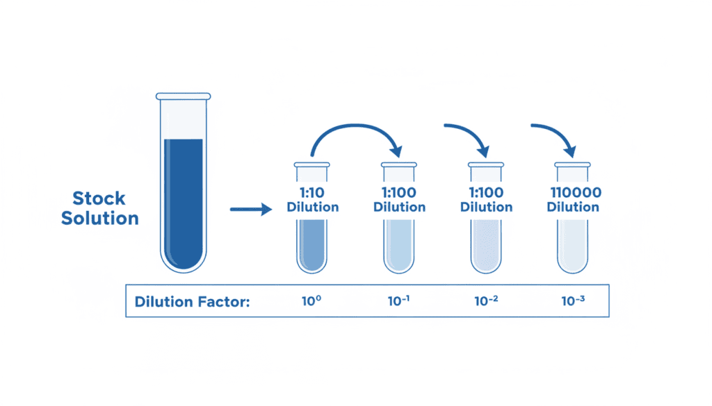 serial dilution calculation table