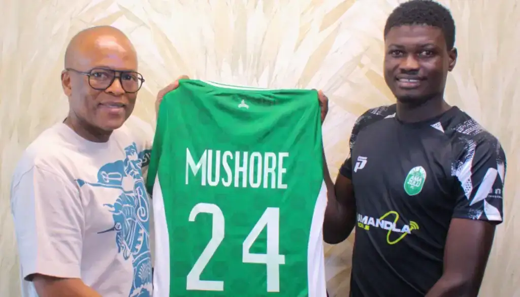 AmaZulu FC president Sandile Zungu and Mason Mushore