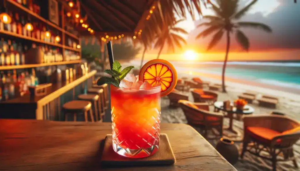 Blood orange sunset cocktail