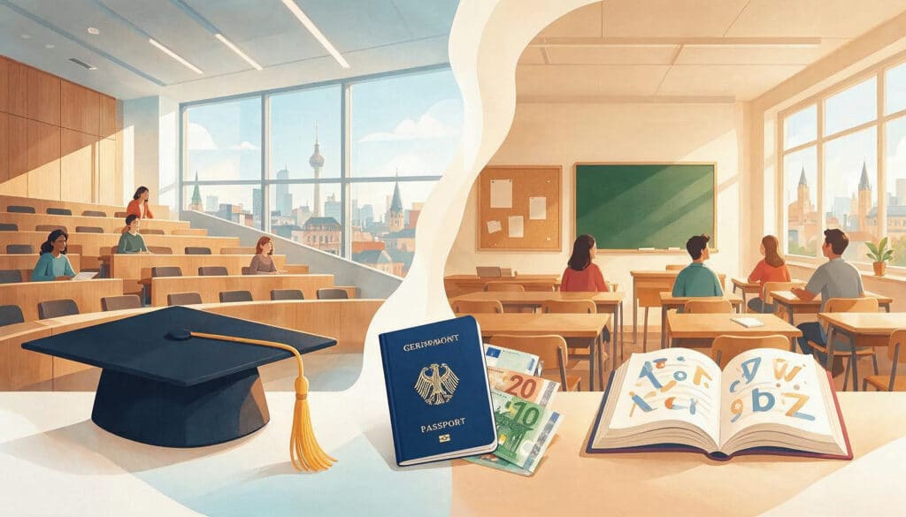 Germany study visa vs language visa comparison for Nigerian students