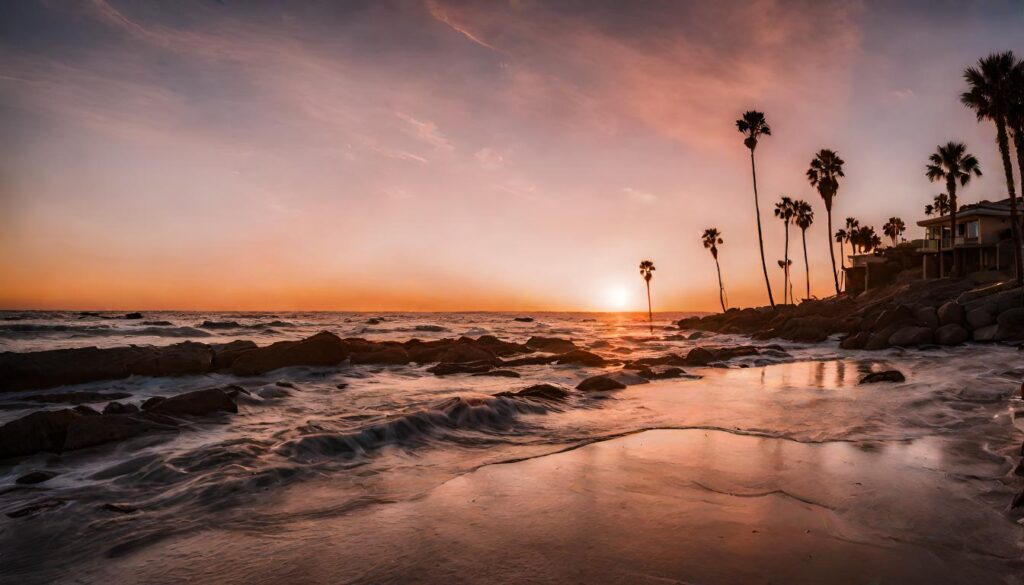 beach during warm san diego climate