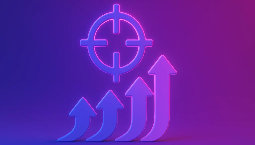 Neon-Fadenkreuz fokussiert Datenströme