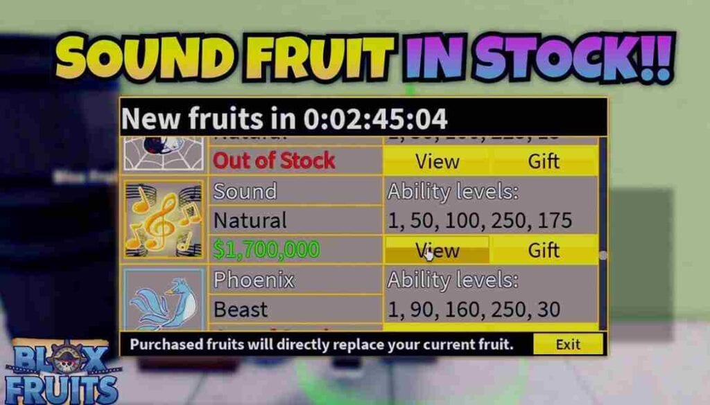 Blox Fruit Stock example image