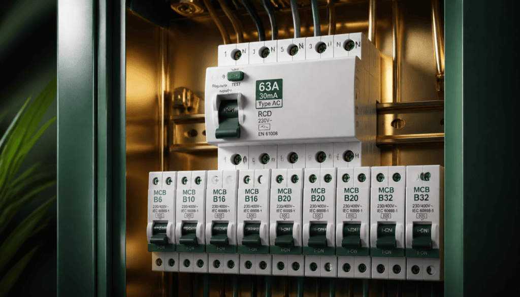 combien de disjoncteur sur un différentiel 63a 30ma type ac
