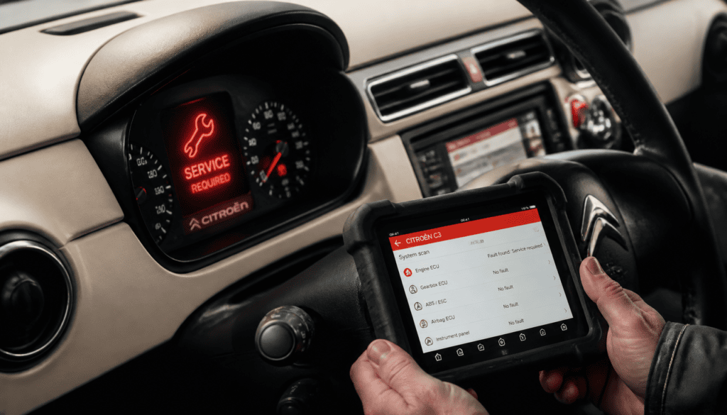 Voyant service C3 allumé : ce que votre Citroën essaie de vous dire (et comment réagir)