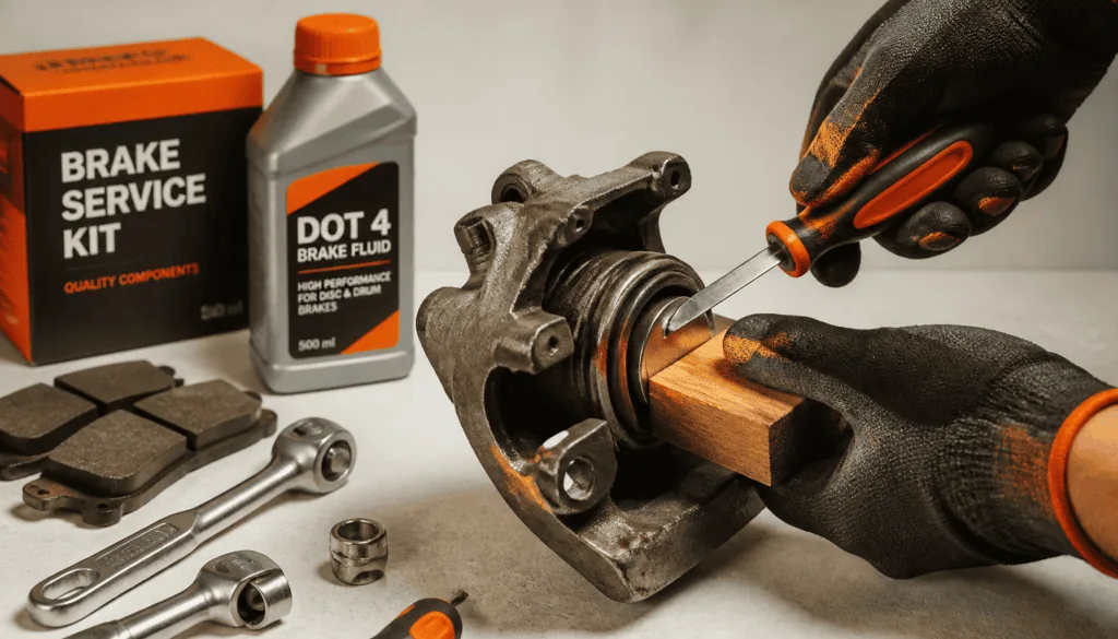 comment repousser un piston de frein sans outil