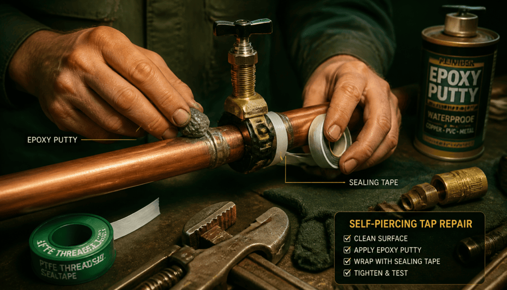 boucher trou robinet autoperceur