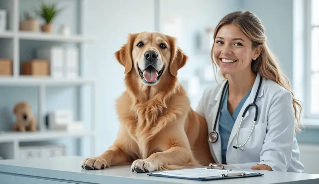 Pet insurance with no waiting period in USA for dogs and cats at a modern veterinary clinic.