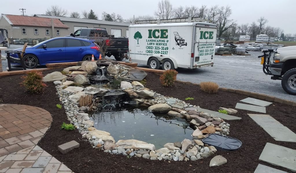 pond Custom Hardscape Pond Installation