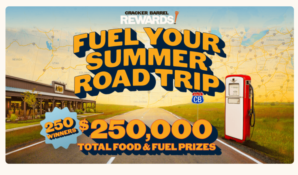 Cracker Barrel Road Trip Sweepstakes