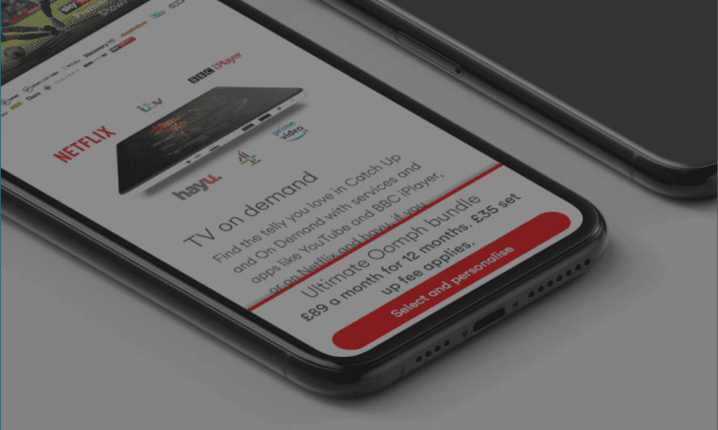Virgin Media sticky footer component