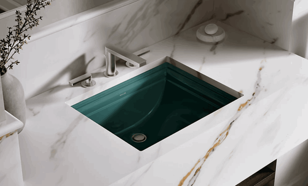 KOHLER RECTANGULAR UNDERMOUNT TEAL SINK