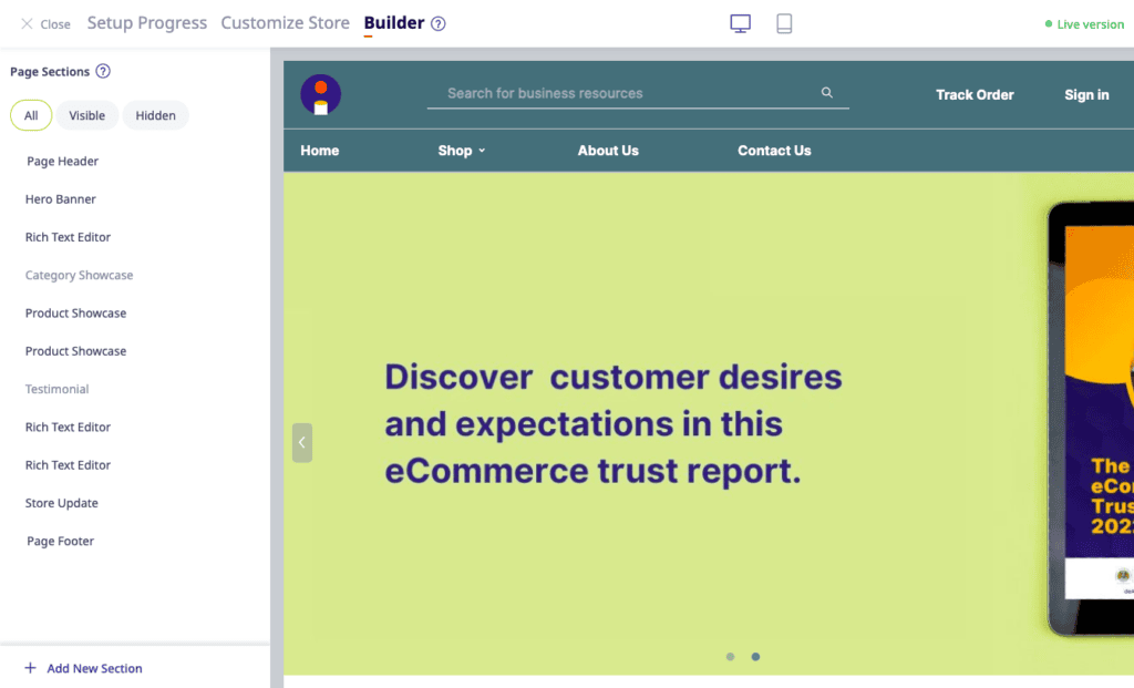 Online store builder