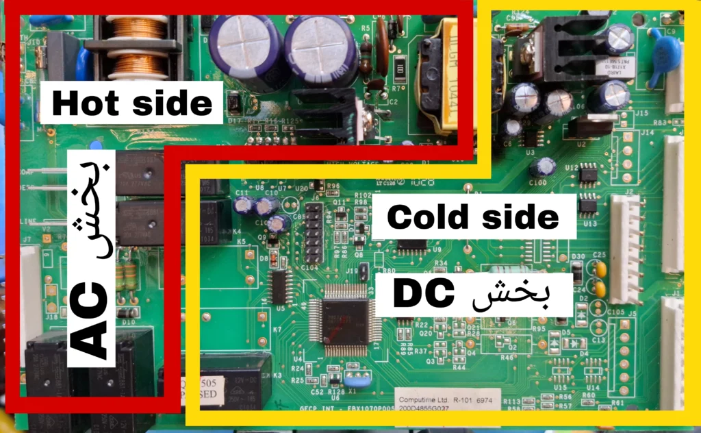 نشانگر بخش گرم (AC) و سرد (DC) یخچال جنرال الکتریک مدل پروفایل
