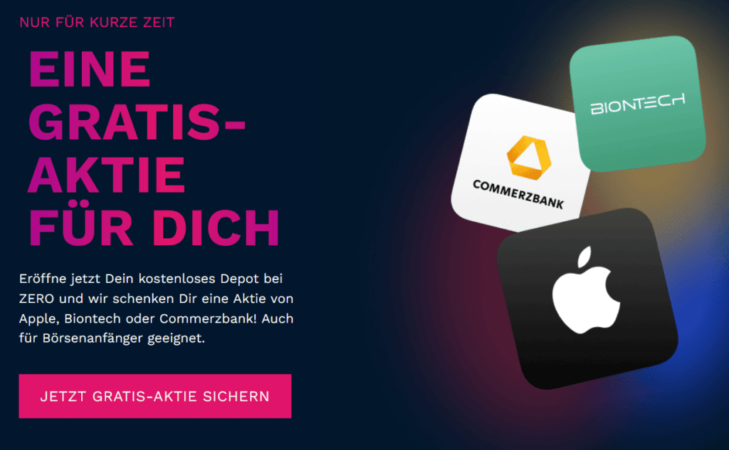 Gratisaktie bei Finanzen.net Zero erhalten. So sicherst du dir deine Prämie