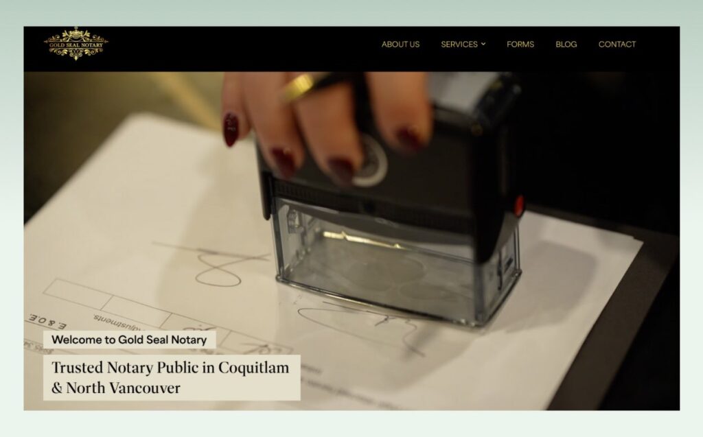 notary business name ideas - Gold Seal Notary