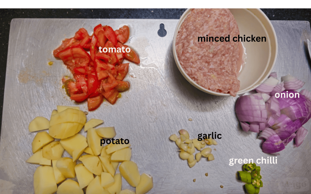 Keema Sandwich ingredients