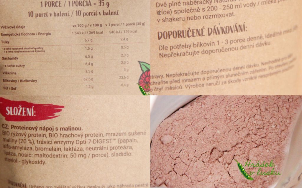 Recenze: Veganský protein Naturalprotein.cz (malinový)