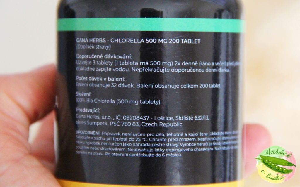Recenze: Chlorella tablety od Ganaherbs