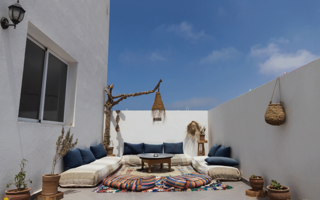 Rooftop Morocco surfcamp house