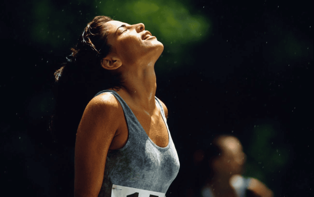 Une femme essoufl&eacute;e