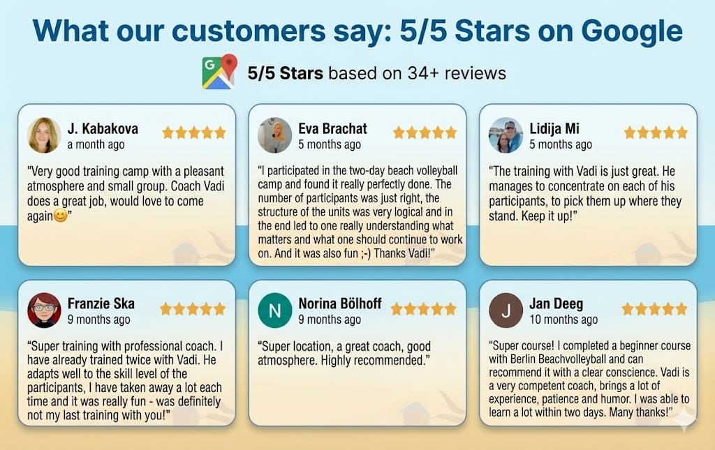 Beach volleyball Berlin training