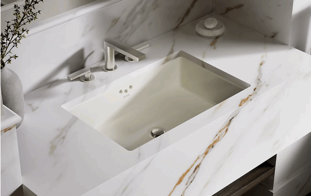 KOHLER BISCUIT RECTANGULAR UNDERMOUNT BATHROOM SINK