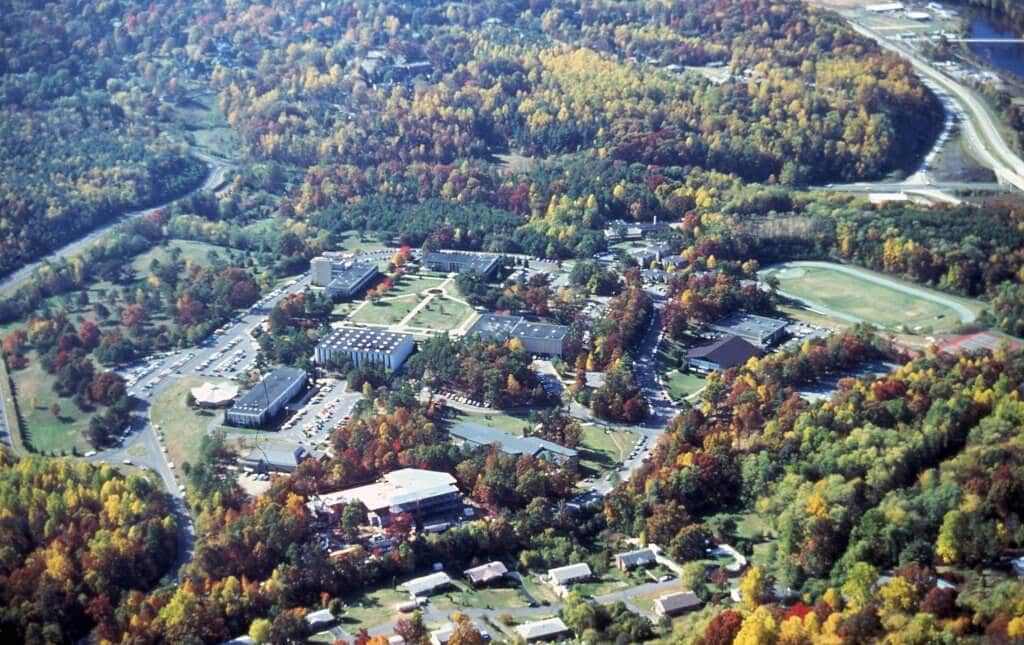 Figure 7: Aerial view of UNCA Campus circa 1973, Photo Courtesy of: D.H. Ramsey Library Special Collections, UNC Asheville, 28804