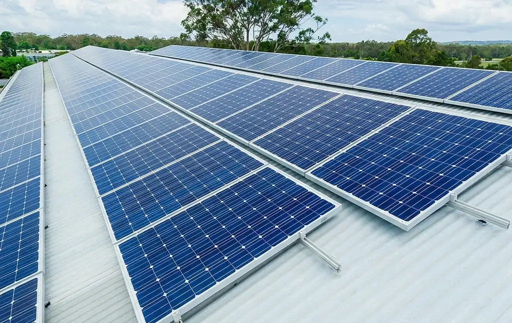 Solar panels on a white roof-Solar Harvest Kenya Industrial Project 1