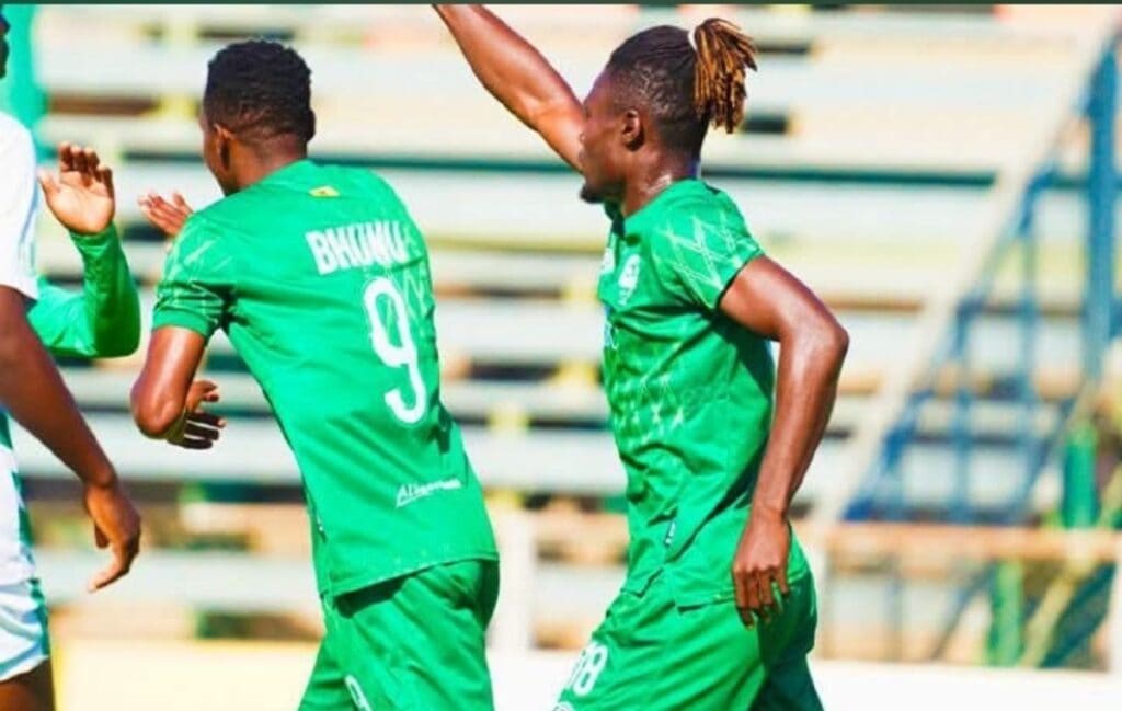 Trevor Bhunu celebrates his goal versus Blackrock FC