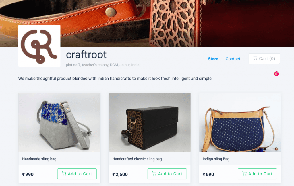 Instamojo online store free - craft