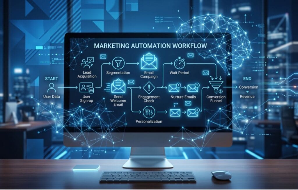 ActiveCampaign AI Marketing Automation Workflow Dashboard