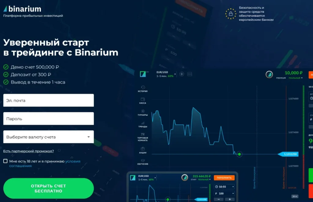 Бинариум регистрация с официального сайта