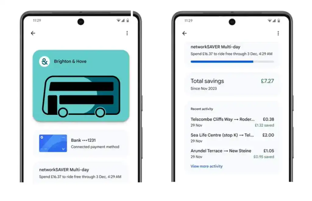 google wallet transit history