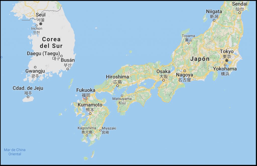 Japan Map Japan and South Korea Map