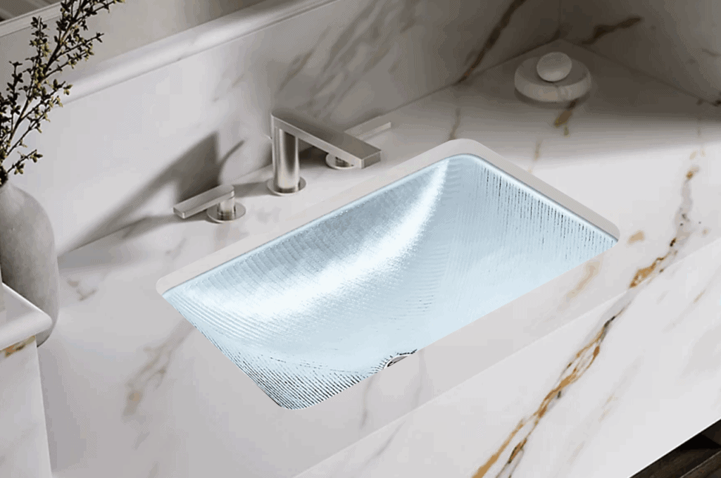 KOHLER UNDERMOUNT TRANSULENT BATHROOM SINK