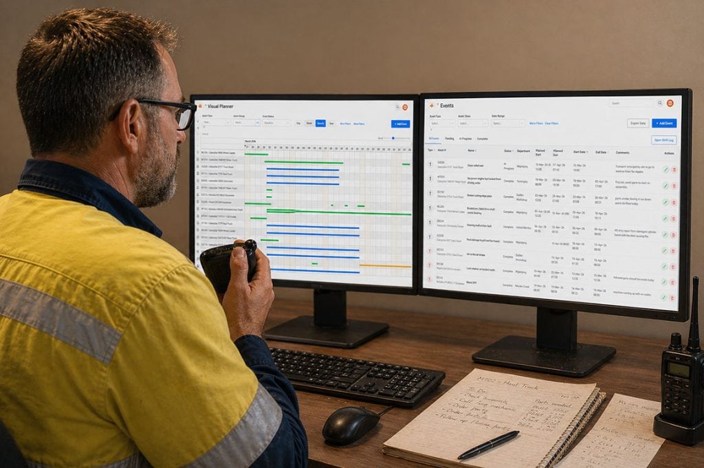fleet maintenance system shift log and maintenance events