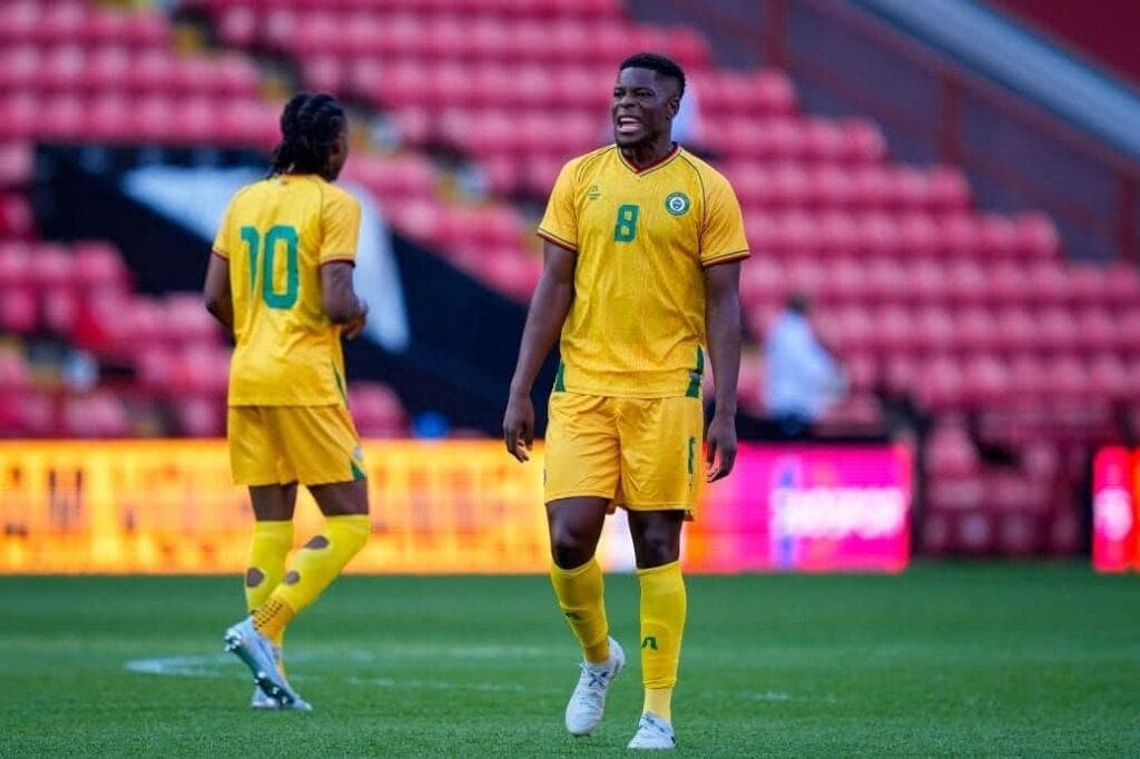 Marshall Munetsi against Nigeria in Unity Cup