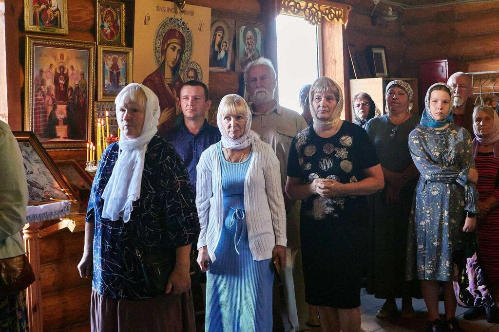 Божественная литургия в Преображенском храме с. Пеньки на предпразднство Преображения Господня