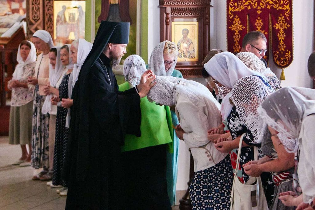 Божественная литургия в Вознесенском кафедральном соборе города Касимова в Неделю 12-ю по Пятидесятнице