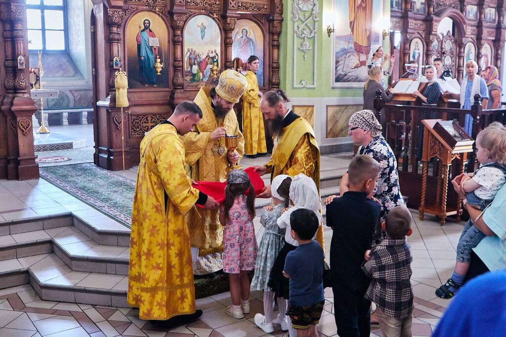 Божественная литургия в Вознесенском кафедральном соборе города Касимова в Неделю 12-ю по Пятидесятнице