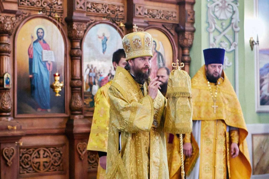 Божественная литургия в Вознесенском кафедральном соборе города Касимова в Неделю 13-ю по Пятидесятнице