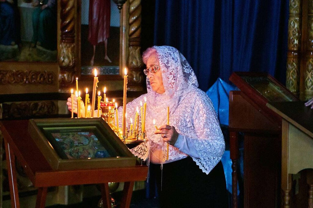 Божественная литургия в Архангельском храме г. Сасово на отдание праздника Успения Пресвятой Богородицы