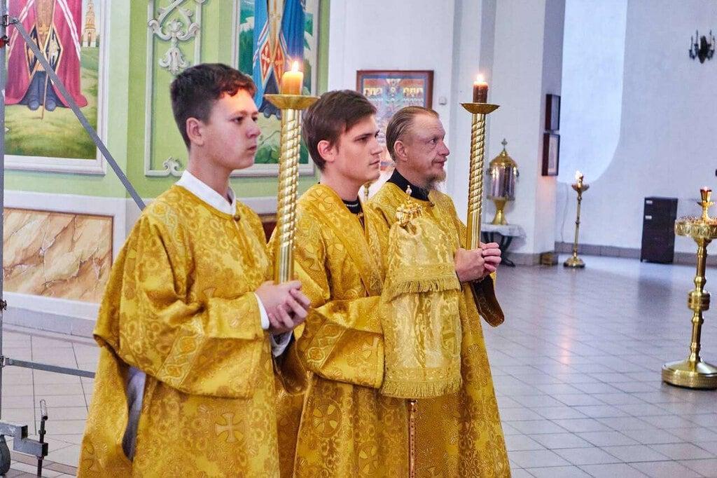 Всенощное бдение в канун Недели 14-й по Пятидесятнице в Вознесенском кафедральном соборе города Касимова