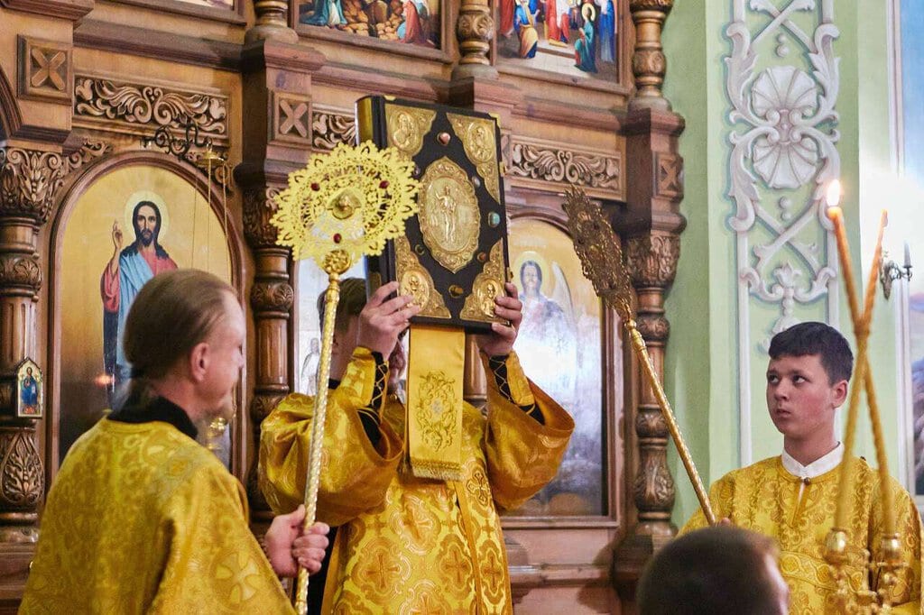 Всенощное бдение в канун Недели 14-й по Пятидесятнице в Вознесенском кафедральном соборе города Касимова
