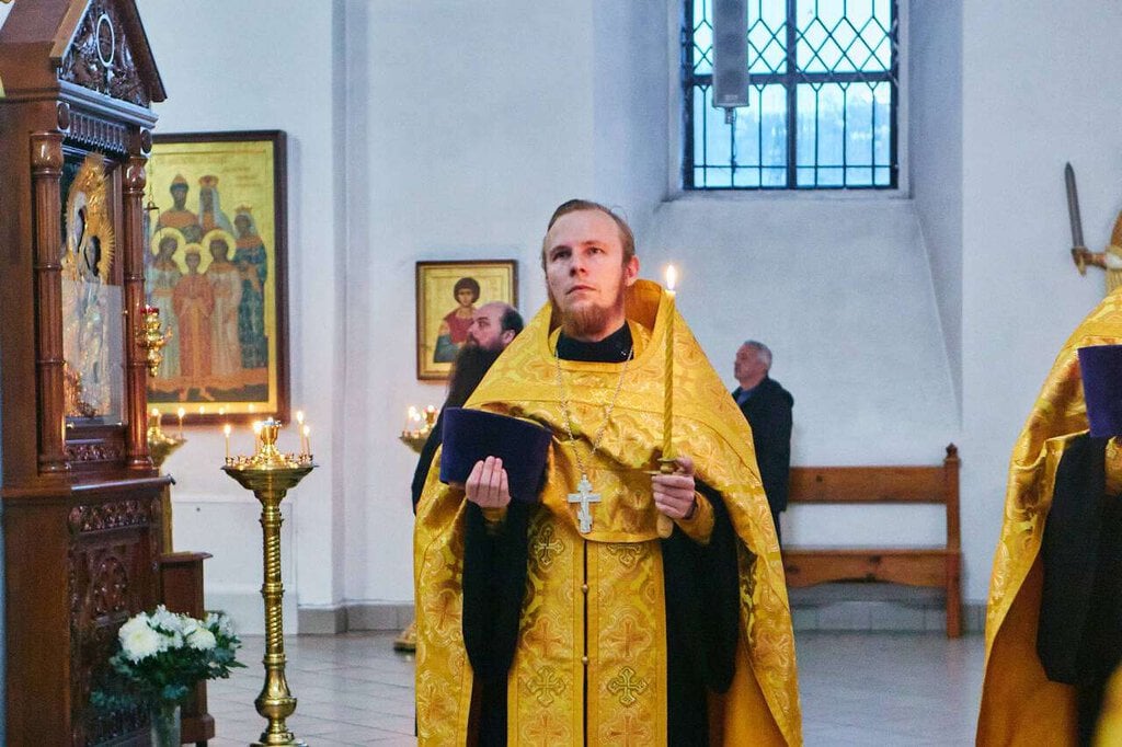 Всенощное бдение в канун Недели 14-й по Пятидесятнице в Вознесенском кафедральном соборе города Касимова