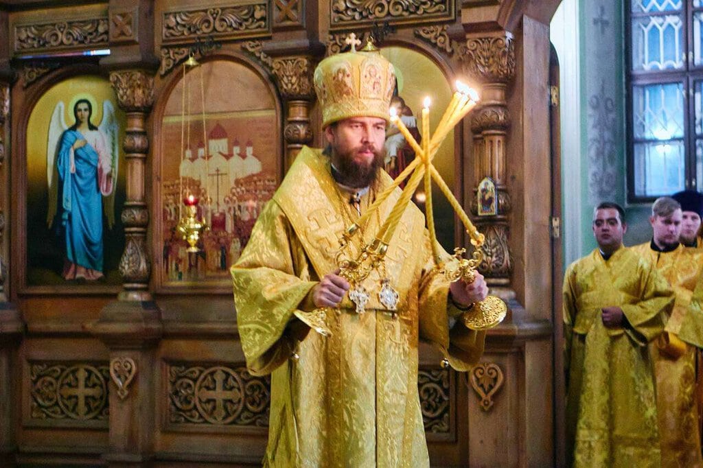 Всенощное бдение в канун Недели 14-й по Пятидесятнице в Вознесенском кафедральном соборе города Касимова