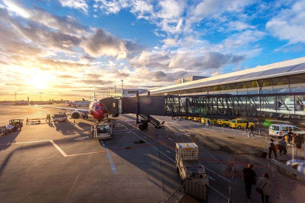 View of an Airport with an Airplane