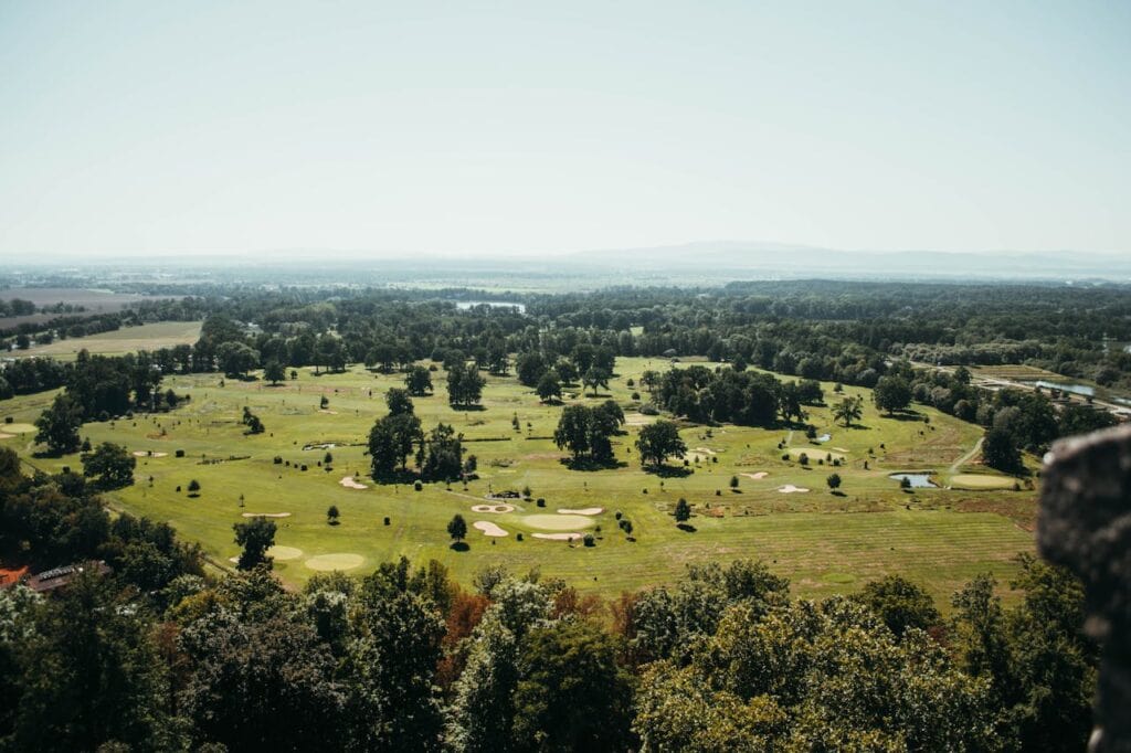 An Aerial Shot of a Golf Course