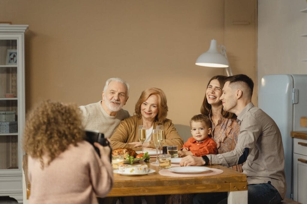 A Multigenerational Family Having a Picture